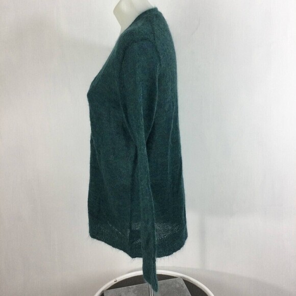 J. Crew Green Kid Mohair V-Neck Button Down Long Sleeve Cardigan Sweater Small - Picture 5 of 7
